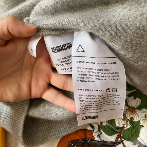 REFORMATION REPURPOSED SWEATER SIZE SMALL - Picture 4 of 8